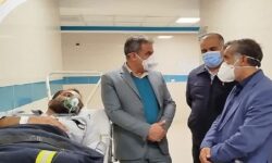 دلجویی شهردار و رئیس شورای اسلامی شهرضا از مصدومین حادثه نشت کپسول گاز
