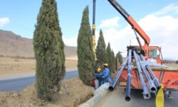 بلوار شهدای گمنام گلپایگان روشن می شود