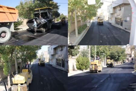 روکش آسفالت خیابان شهید قرنی در دستور کار شهرداری گلپایگان